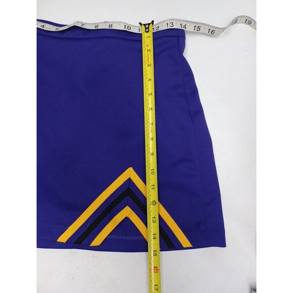 Vtg Varsity Cheerleading Cheerleader Uniform G Gators Purple Yellow Sz 36 - Picture 8 of 10